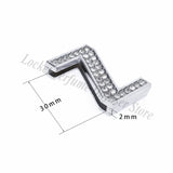 26pcs 30mm Rhinestone Slide Letter Charms For Bracelet Making DIY Jewelry Gift