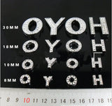 26pcs 30mm Rhinestone Slide Letter Charms For Bracelet Making DIY Jewelry Gift