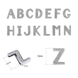 26pcs 30mm Rhinestone Slide Letter Charms For Bracelet Making DIY Jewelry Gift