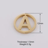 26pcs/Lot Stainless Steel 12mm Round A-Z Initials Alphabets Pendants