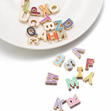 26pcs Multicolor A-Z Letter Charms Enamel Charms Alphabet Beads For Diy Bracelet