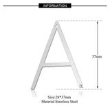 26pcs Big Size Stainless Steel Alphabet Letters Necklace Pendant DIY Accessories