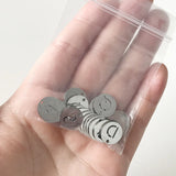 26pcs Alphabet Charms DIY Initials A-Z Pendant Stainless Steel Round Accessories