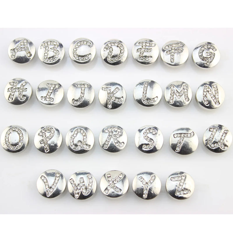 26pcs/lot 12mm Metal Snap Button Charm Ginger Snaps Jewelry Randomly