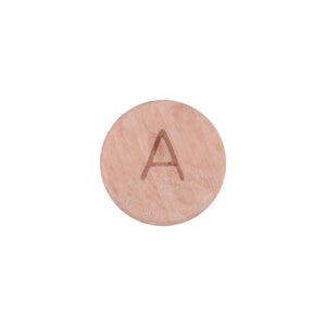 26pcs Natural Wooden Alphabet Beads 15mm for Jewelry Making
