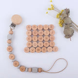 26pcs Natural Wooden Alphabet Beads 15mm for Jewelry Making