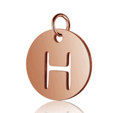 Stainless Steel Alphabet Charms DIY Initials with Jump Ring A-Z Pendant
