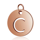 Stainless Steel Alphabet Charms DIY Initials with Jump Ring A-Z Pendant