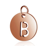 Stainless Steel Alphabet Charms DIY Initials with Jump Ring A-Z Pendant