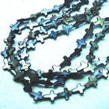 26pcs Mother of Pearl Shell Beads Cross Shapes 12x16mm