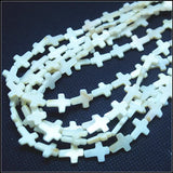 26pcs Mother of Pearl Shell Beads Cross Shapes 12x16mm