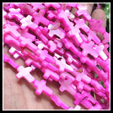 26pcs Mother of Pearl Cross Shell Beads 12x16mm Bracelet Making Strand