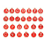 26pcs Round Letter Pendants Small Streamer Alloy Diy Accessorie
