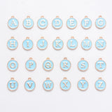 26pcs Round Letter Pendants Small Streamer Alloy Diy Accessorie