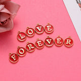 26pcs Round Letter Pendants Small Streamer Alloy Diy Accessorie
