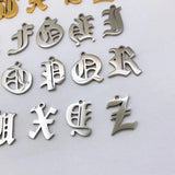 26pcs Stainless Steel Letters Bracelet Charms Initial A-Z 12*16mm DIY Jewelry