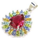 Tourmaline Citrine Tanzanite Kunzite Pendant