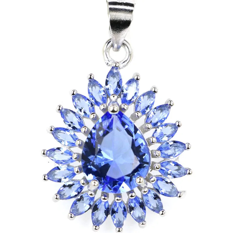 Tourmaline Citrine Tanzanite Kunzite Pendant