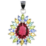 Tourmaline Citrine Tanzanite Kunzite Pendant