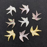 26x29mm Sea Shell Pendant Mother Pearl Beads Carved Birds DIY Charm