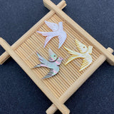 26x29mm Sea Shell Pendant Mother Pearl Beads Carved Birds DIY Charm