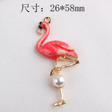20Pcs Mix Styles KC Alloy Flamingo Pendants Charms