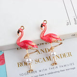 20Pcs Mix Styles KC Alloy Flamingo Pendants Charms