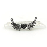 Micro Pave CZ Wings & Heart Charm Necklace DIY Jewelry