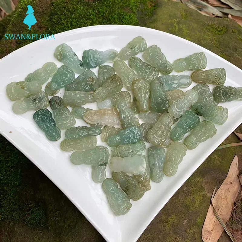 Natural Burma Jade Guanyin Necklace Pendant Green Myanmar Jade Jewelry