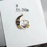 27-34MM Moon Rabbit Charms DIY Findings Jewelry Making Accessories