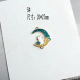 27-34MM Moon Rabbit Charms DIY Findings Jewelry Making Accessories