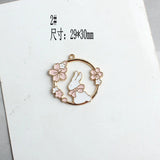 27-34MM Moon Rabbit Charms DIY Findings Jewelry Making Accessories