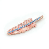Micro Pave Kallaite CZ Feather Charm for Bracelets or Necklaces