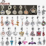 925 Silver Kitty Heart Pendant for Bracelet Necklace