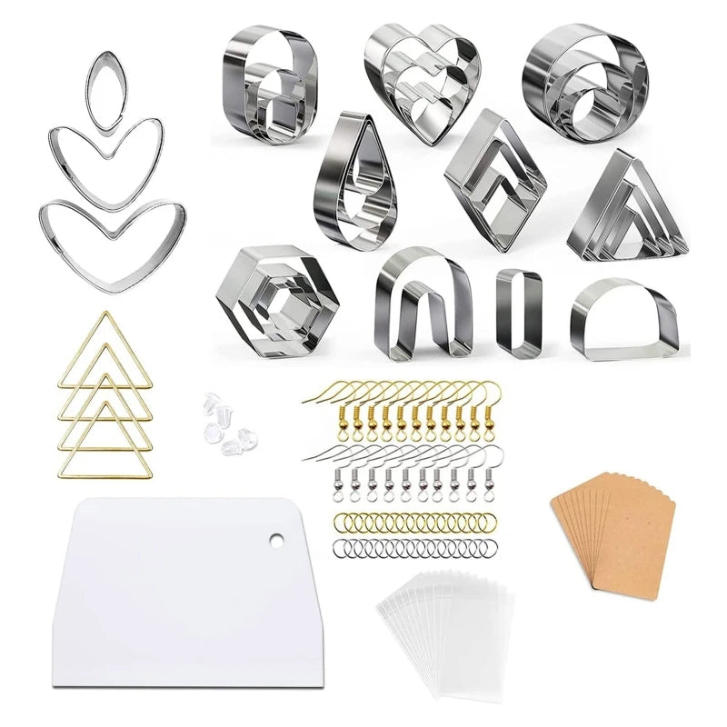 27 Pcs Polymer Clay Cutters Geometric Shape Stainless Steel Cutters