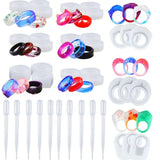 27 Pcs Resin Ring Silicone Mold for DIY Necklace Pendant, Earrings Clay Crafts