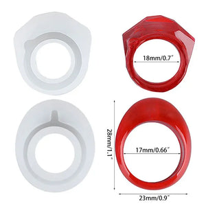 27 Pcs Resin Ring Silicone Mold for DIY Necklace Pendant, Earrings Clay Crafts