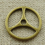 270 Bronze Peace Symbol Spacers 20mm #501
