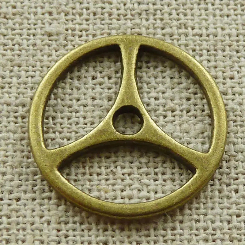 270 Bronze Peace Symbol Spacers 20mm #501