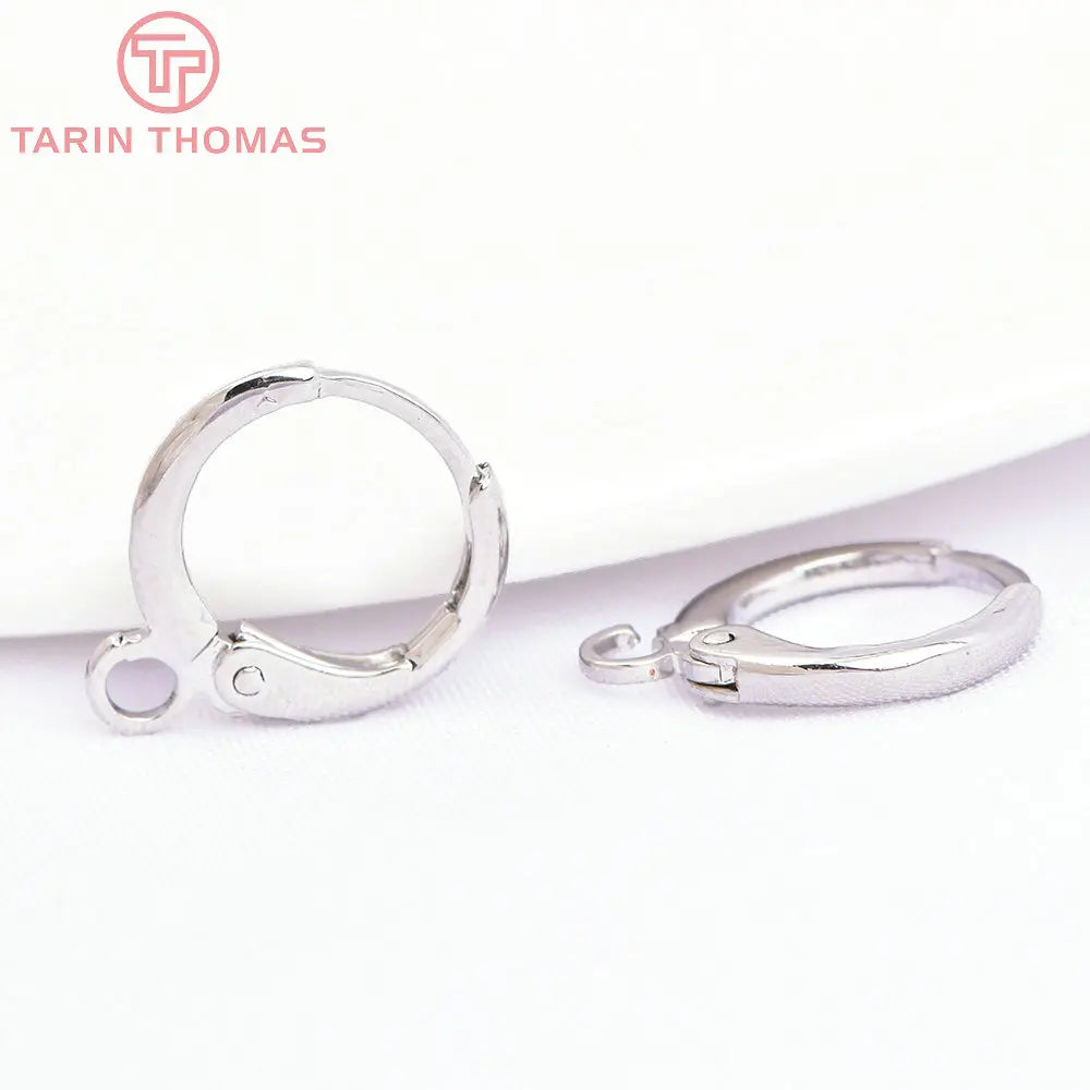 20PCS 12x14MM 24K Plated Earring Hoop DIY Jewelry Finding