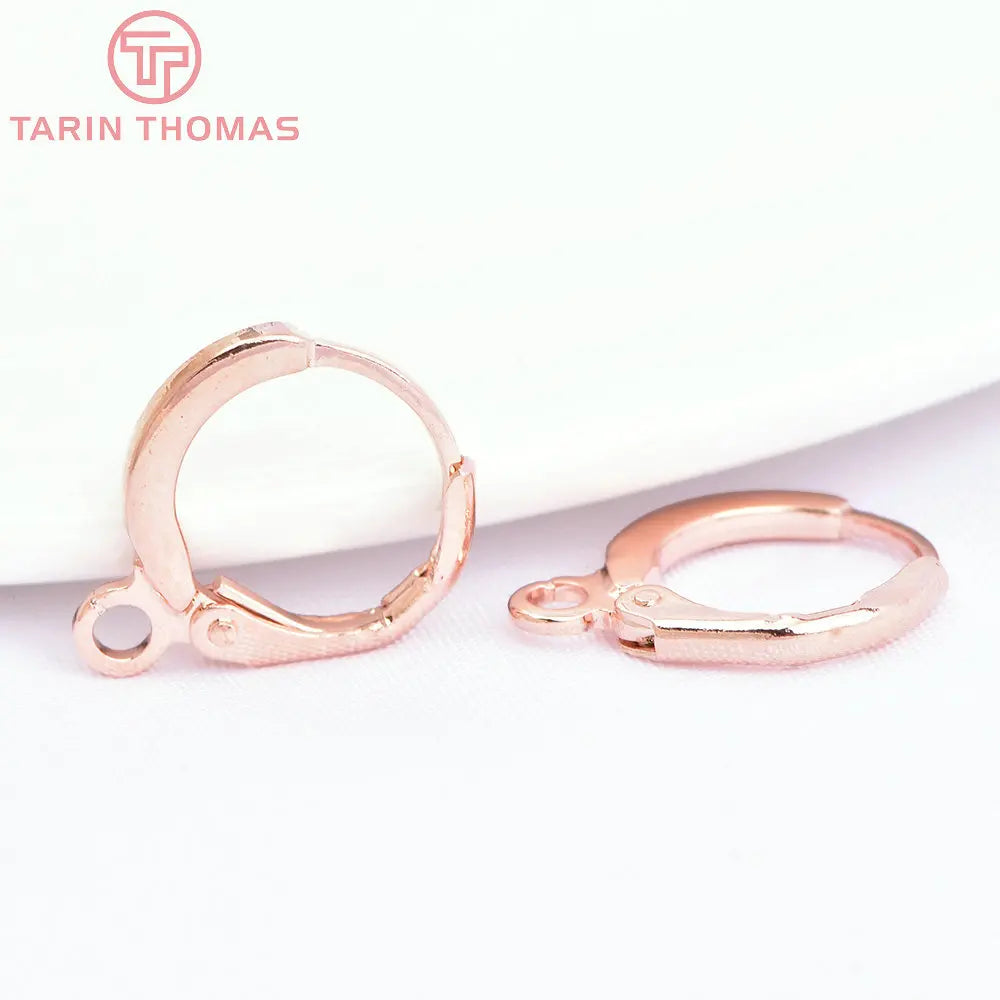 20PCS 12x14MM 24K Plated Earring Hoop DIY Jewelry Finding