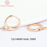 20PCS 12x14MM 24K Plated Earring Hoop DIY Jewelry Finding