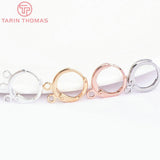 20PCS 12x14MM 24K Plated Earring Hoop DIY Jewelry Finding