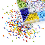 2700Pcs Seed Beads Kit Glass Beads DIY Jewelry Making Set