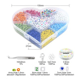 2700Pcs Seed Beads Kit Glass Beads DIY Jewelry Making Set
