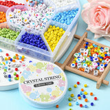 2700Pcs Seed Beads Kit Glass Beads DIY Jewelry Making Set