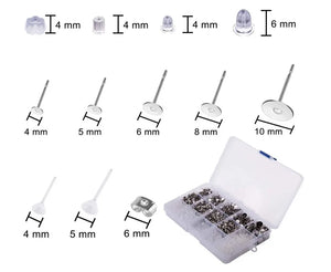 2700pcs Earplugs Earpins for DIY Jewelry Earring Making Supplies Kit