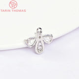 4PCS 15x15MM Bee Charm Pendants for DIY Jewelry Making