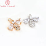 4PCS 15x15MM Bee Charm Pendants for DIY Jewelry Making
