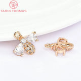 4PCS 15x15MM Bee Charm Pendants for DIY Jewelry Making
